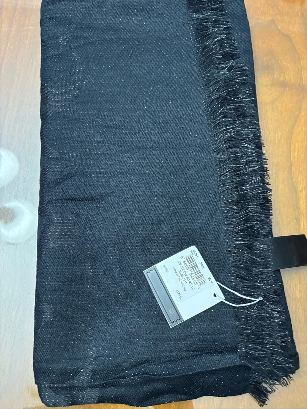 NWT. Black Coach Scarf.